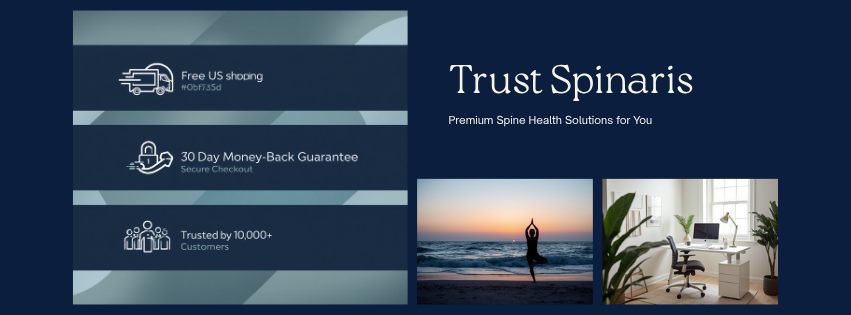 Spinaris trust badges - free shipping, 30-day guarantee, secure checkout