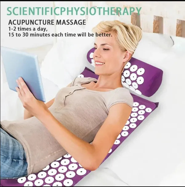 Acupressure Mat &amp; Pillow Set – Back, Neck &amp; Stress Relief