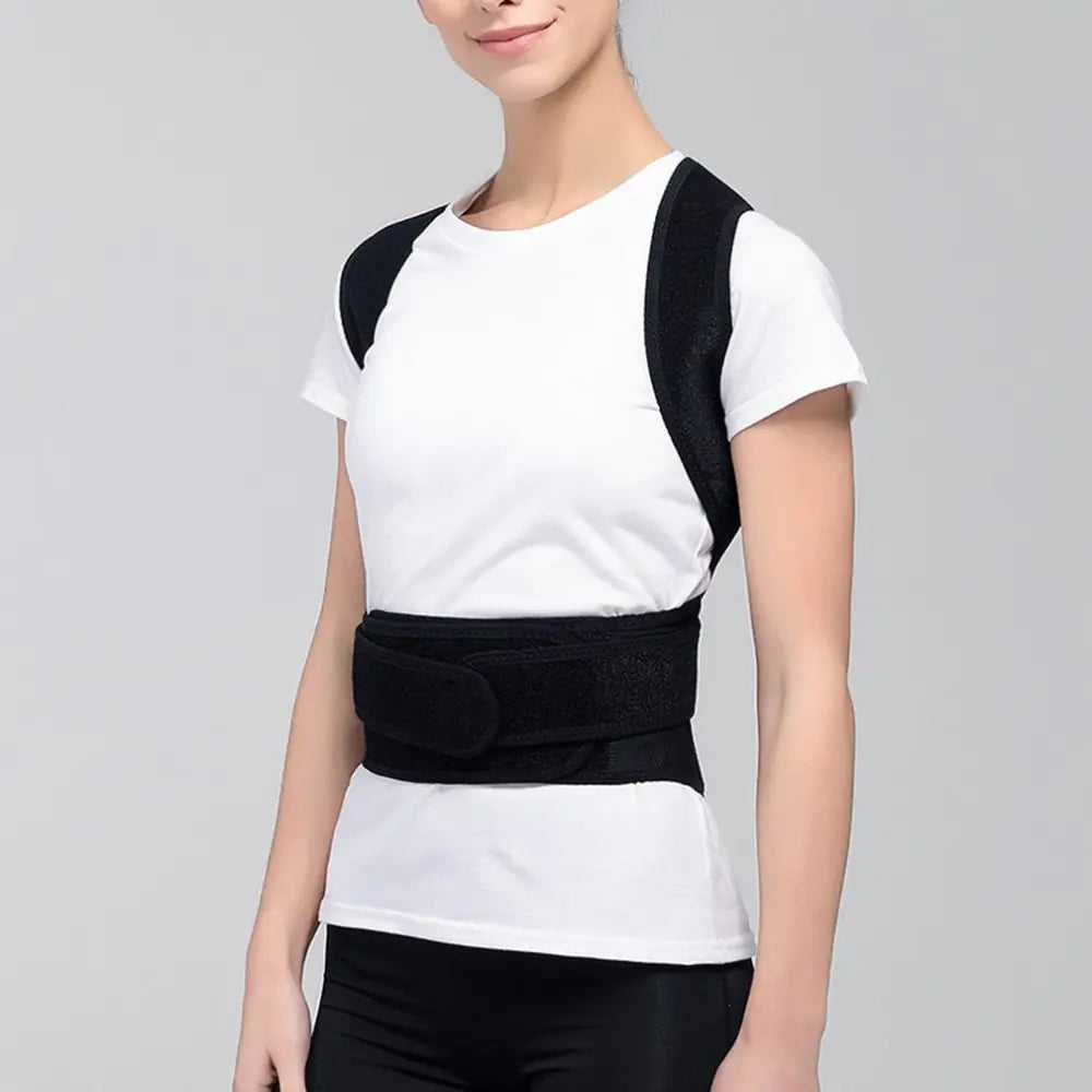 Spinaris Posture Corrector Back Brace worn under shirt