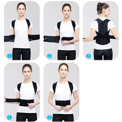 Spinaris Posture Corrector Back Brace application steps